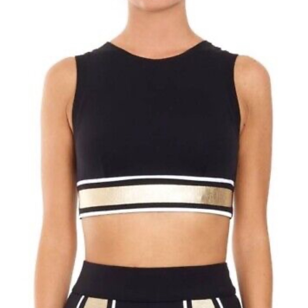 NO KA'OI Yoga Life KALA LANI Sports Bra Size 02 medium Crop Top gold workout gym